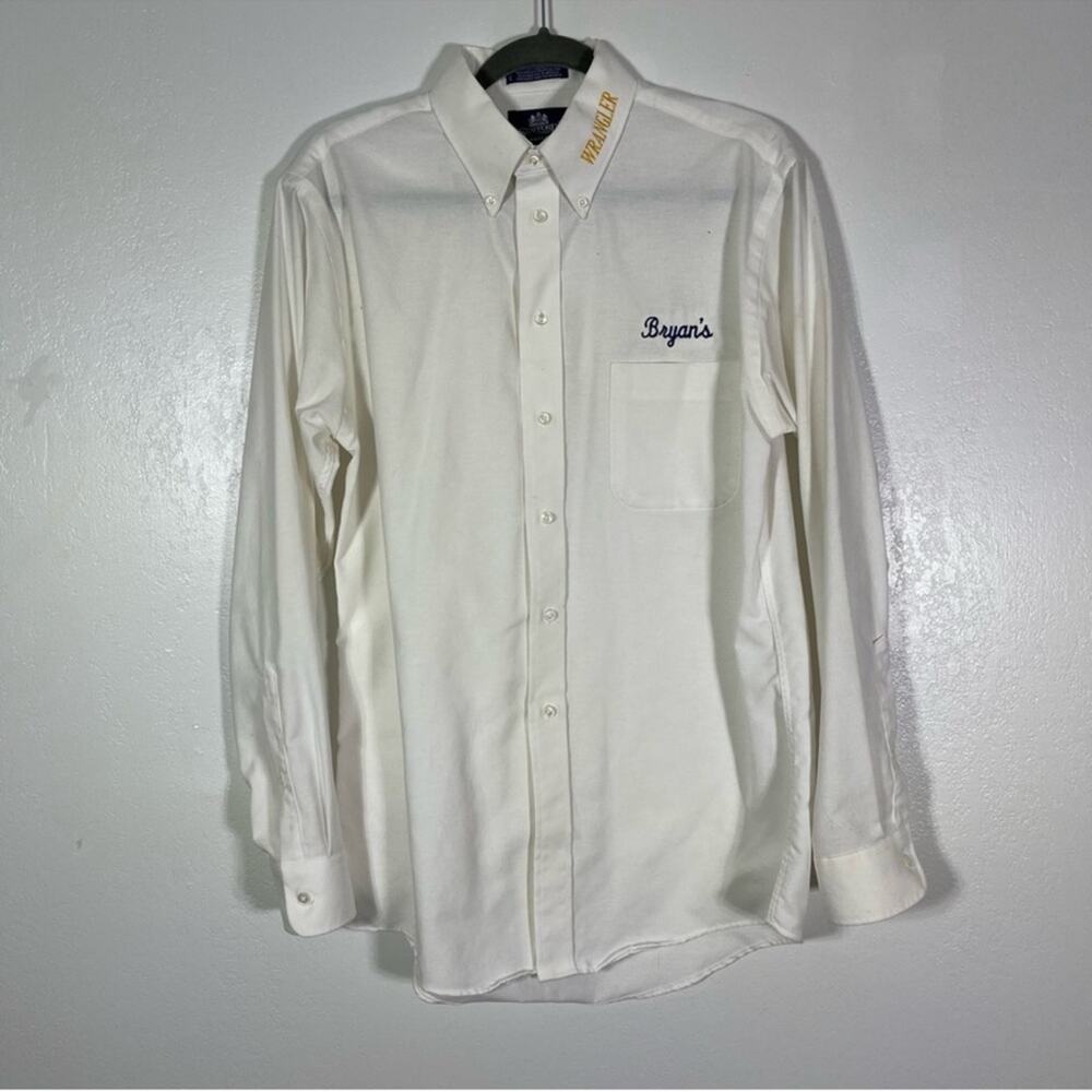 Stafford Wrinkle Free Wild Horse Stampede Shirt. Wrangler and Bryan's. 15.5 35